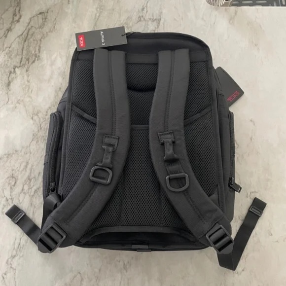 Tumi Alpha 3 Backpack Shoulder Bag Business Sports Nylon Black - Picture 3 of 10